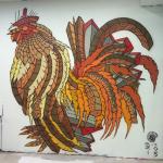 Autumn chicken mural