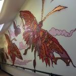 Victoria Park school butterfly mural