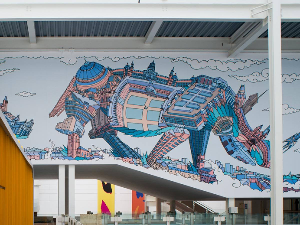 Rhino mural Chelsea Westminster Hospital