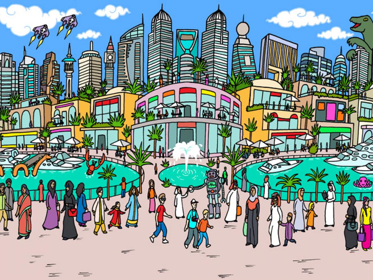 Lenovo scene illustration